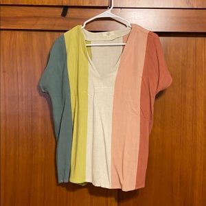 Color block short sleeve t shirt